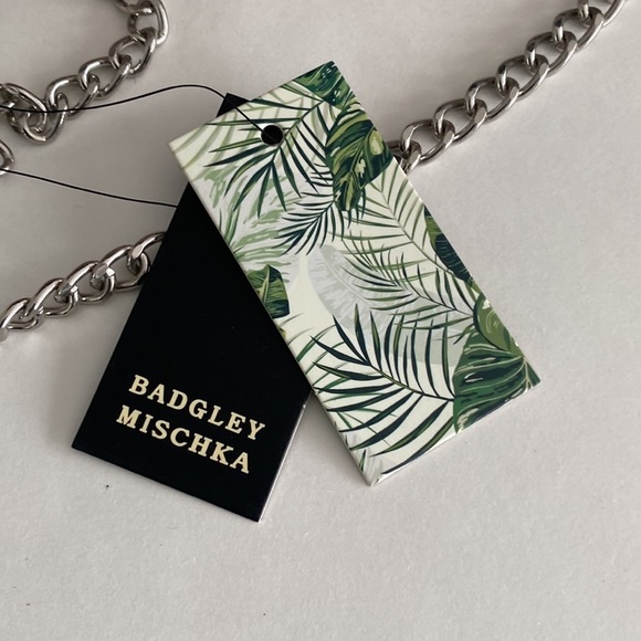 Women’s Metal Fringe Vegan Leather Purse BADGLEY MISCHKA Taupe - Picture 4 of 7